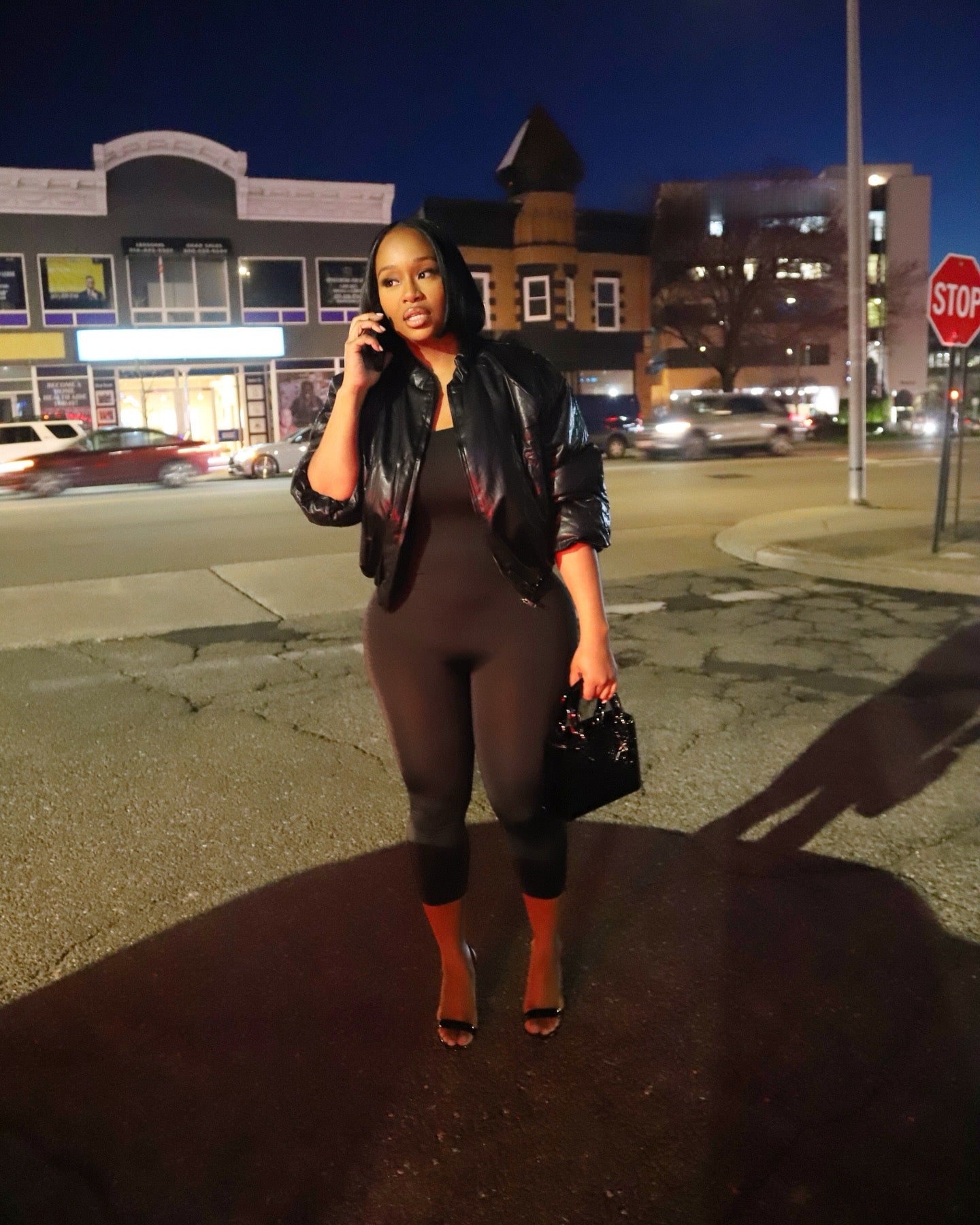 Black Faux Leather Jacket